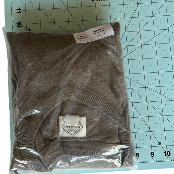 Mens Sweater Size Large Brown Fisherman Hiking Outdoor Classic Preppy Business - Picture 5 of 5